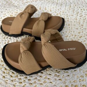 Public Desire padded knot chunky sandals
